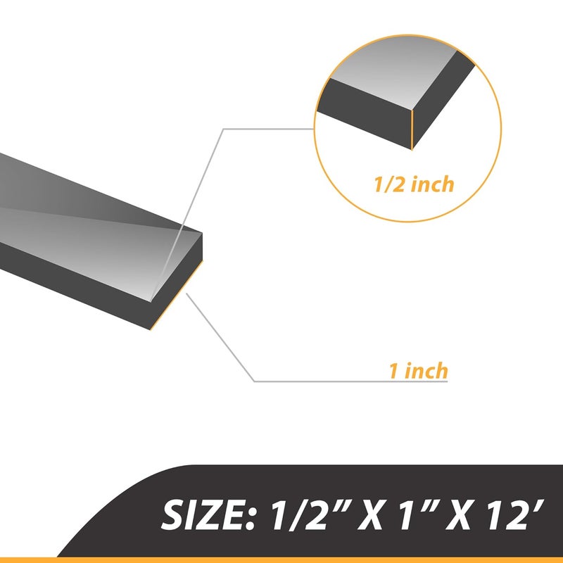 TEKDOE 1/2 Inch Thick Neoprene Rubber Strips and Heavy-Duty Solid Rubber Rolls, Sheet for DIY Gasket, Warehouse, Pads, Seals, Weather Stripping, Flooring (1 Inch Wide, 12 Feet Long) - Image 5